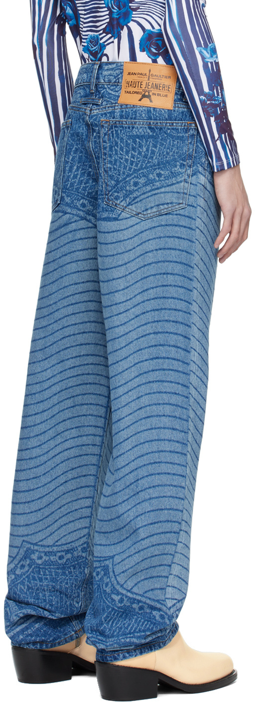 Jean Paul Gaultier Non-stretch Denim Jeans In Multi