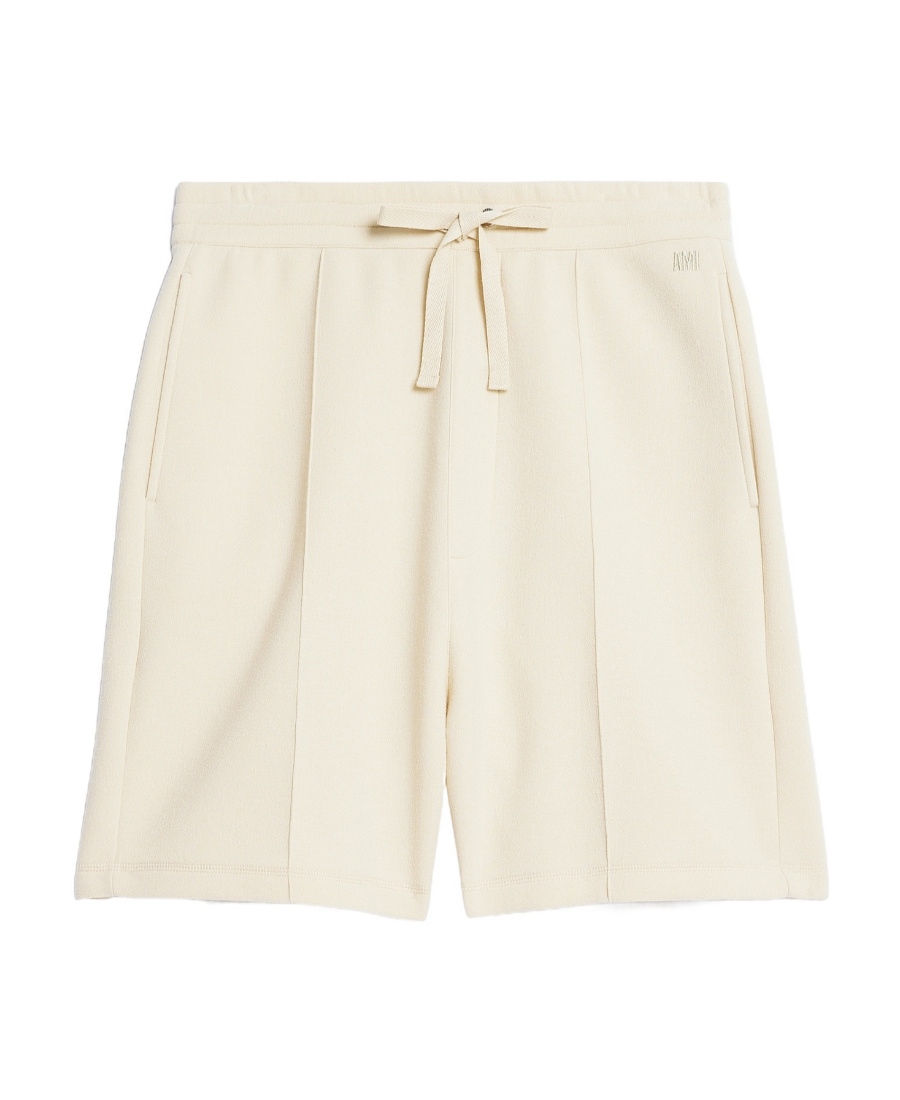Ami Alexandre Mattiussi Pintuck Drawstring Shorts In White