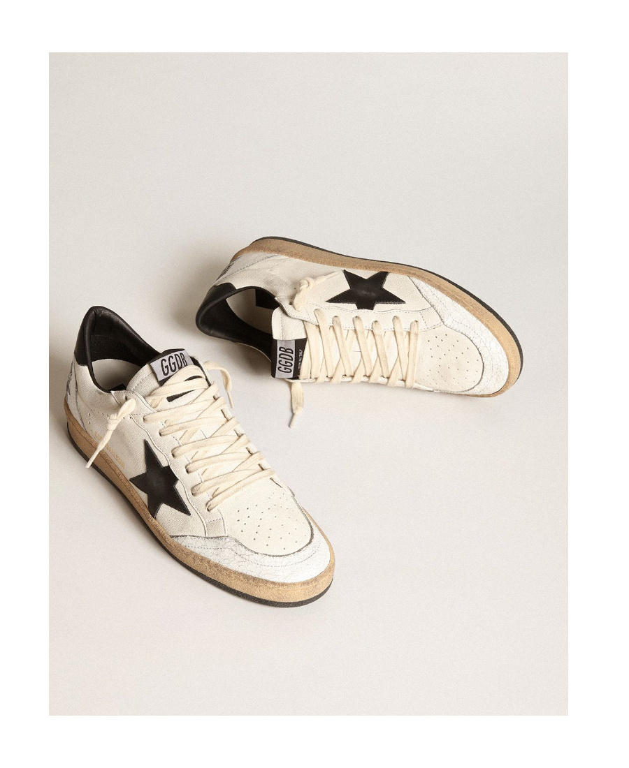 Golden Goose Deluxe Brand Ball Star Sneakers With Nappa Leather In White