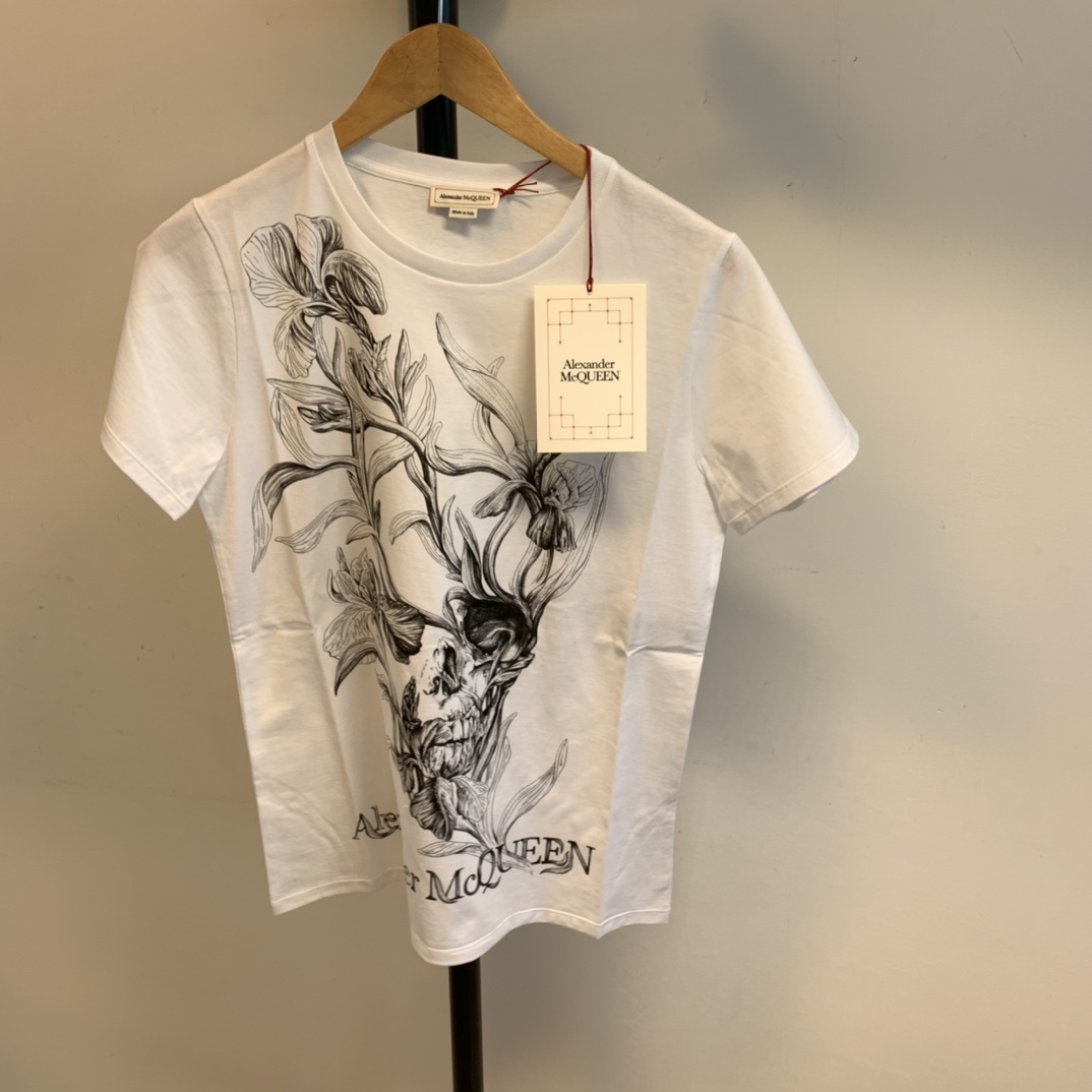Alexander Mcqueen Iris Crew-neck T-shirt In White