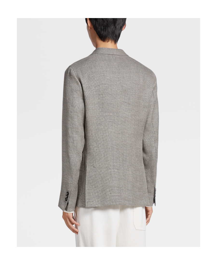 Shop Zegna Blended Suit Jacket In Gray