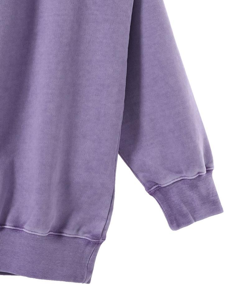 We11 Done Round Neck Hoodie In Purple