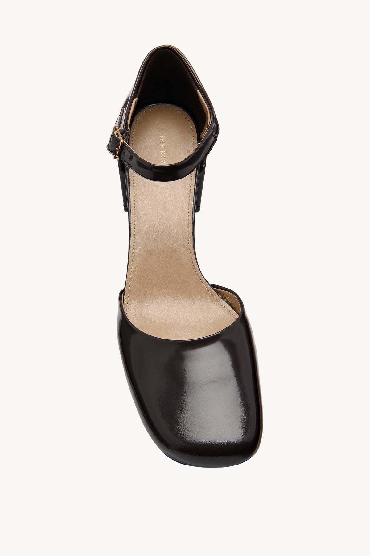 The Row Penelope Ankle-strap Leather Pumps In Brown