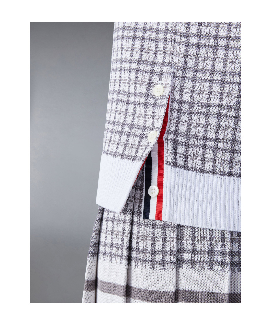 Thom Browne Lapel Knitted Vest In White