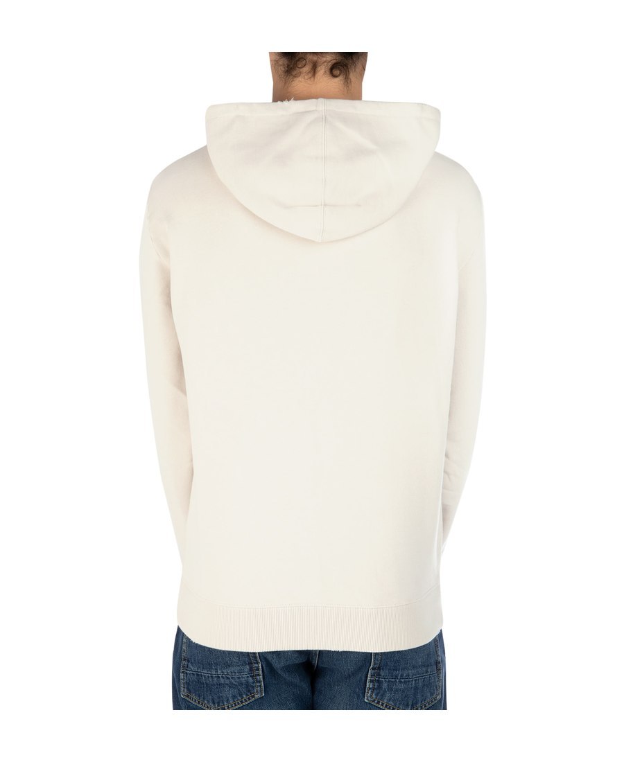Saint Laurent Printed Hooded Sweater In White