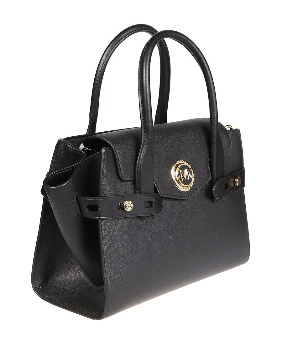 Michael Michael Kors Small Carmen Belted Satchel In Black