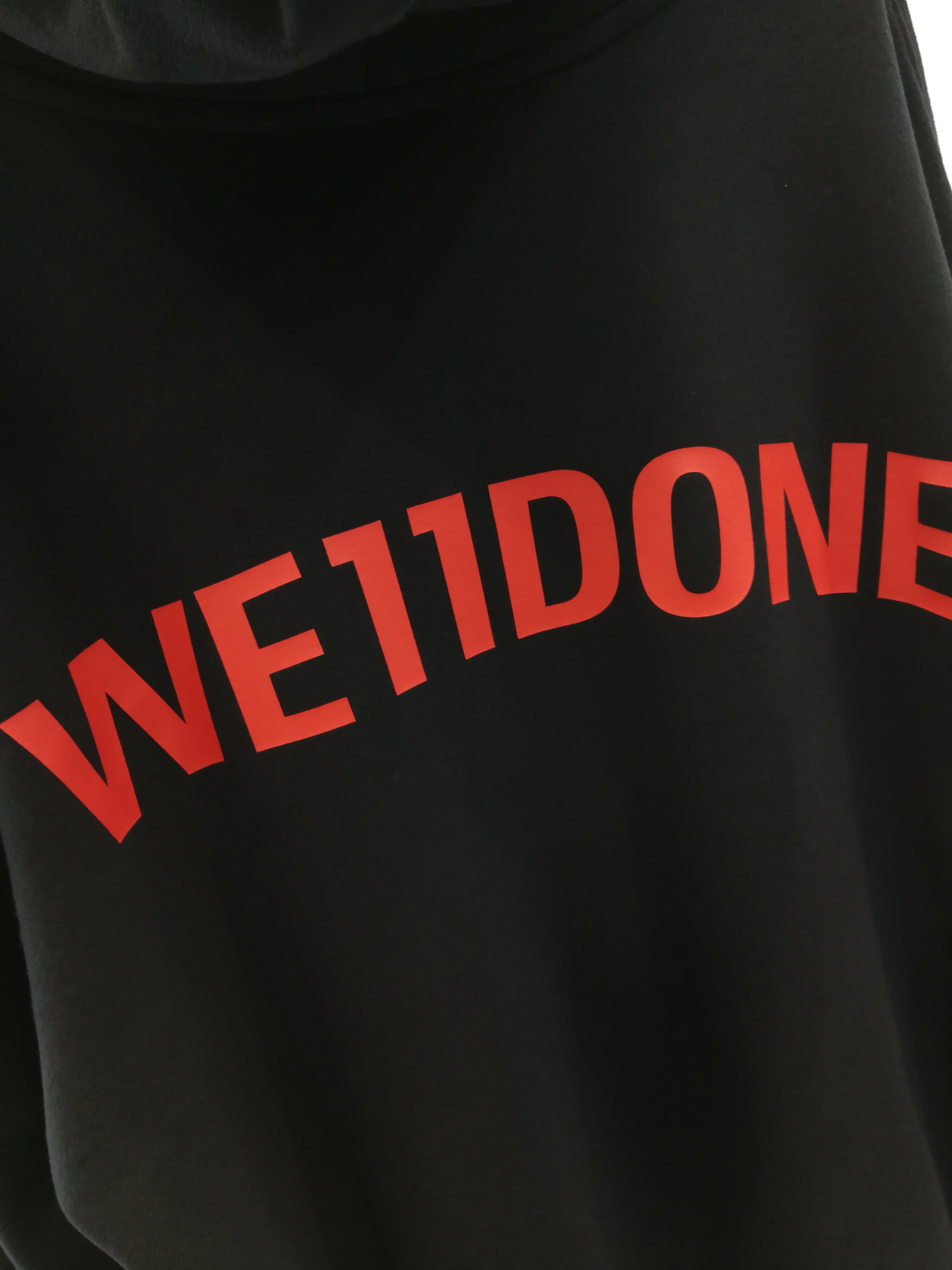 We11 Done Logo Print Hoodie In Black