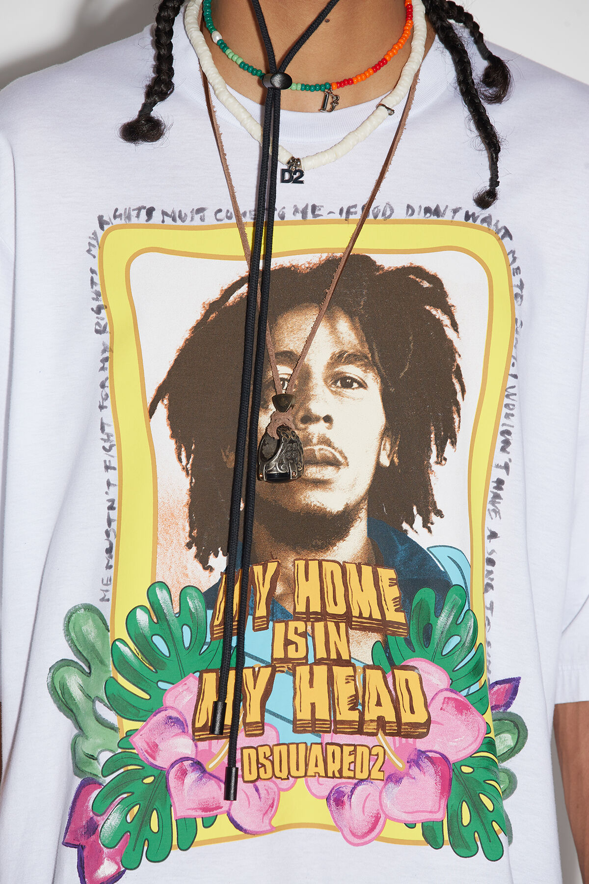 Dsquared2 Graphic-print Short-sleeved T-shirt In White