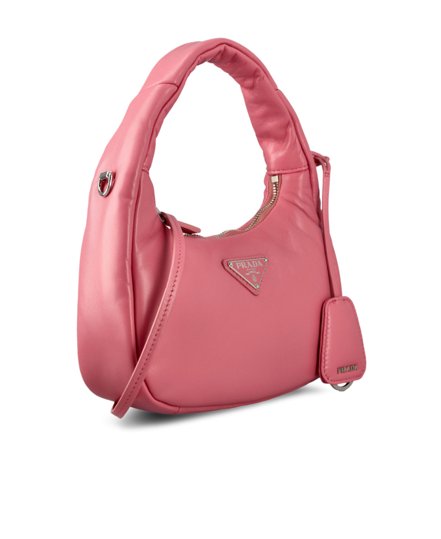 Prada Logo Shoulder Bag In Geranium Powder