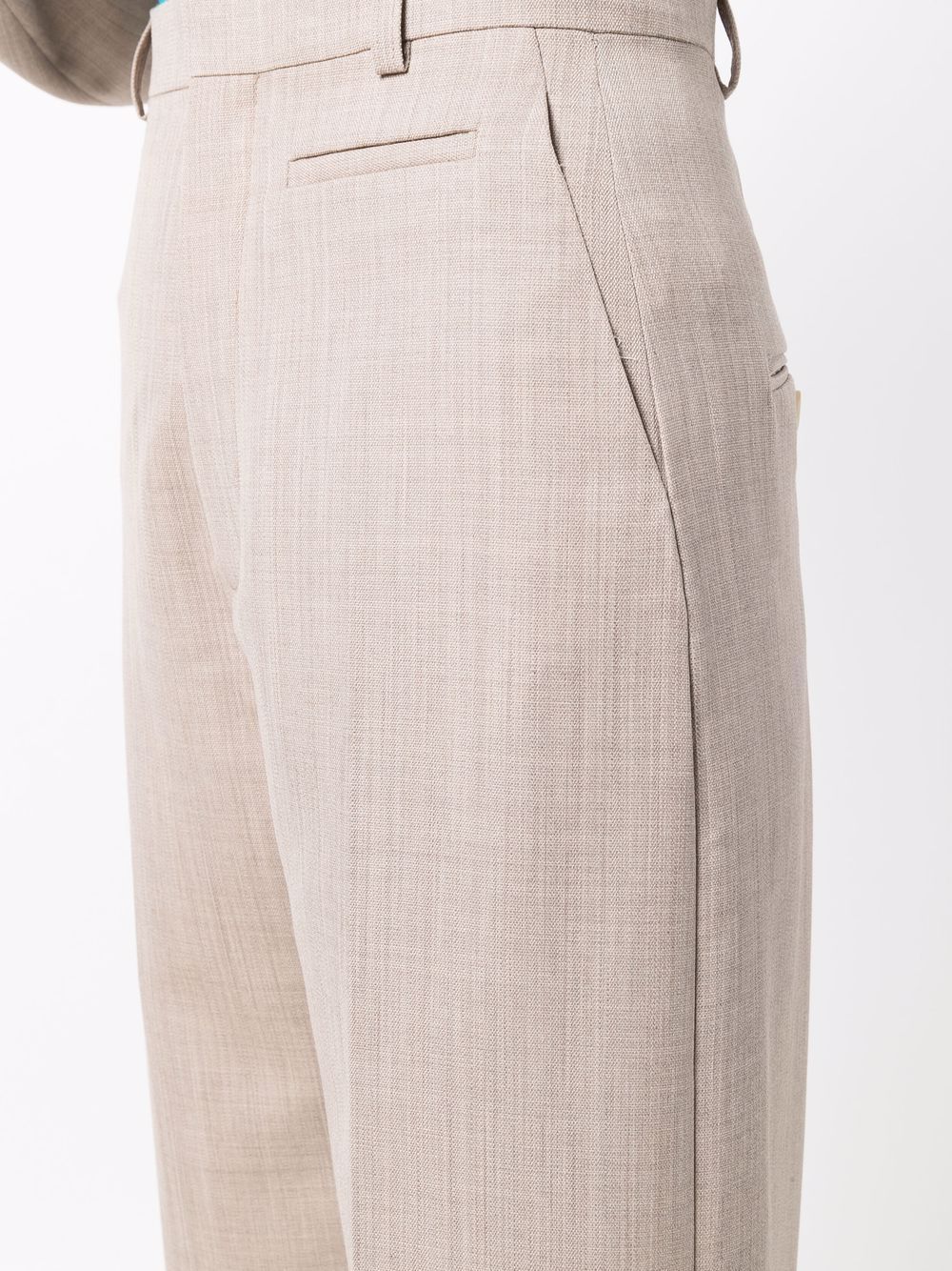 Jacquemus Santon Straight-leg Trousers In Nude