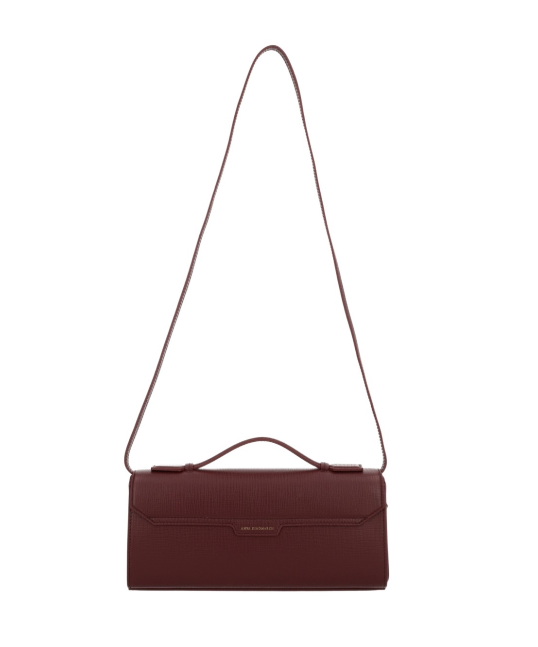 Anya Hindmarch Bordeaux Cowhide Clutch In Burgundy