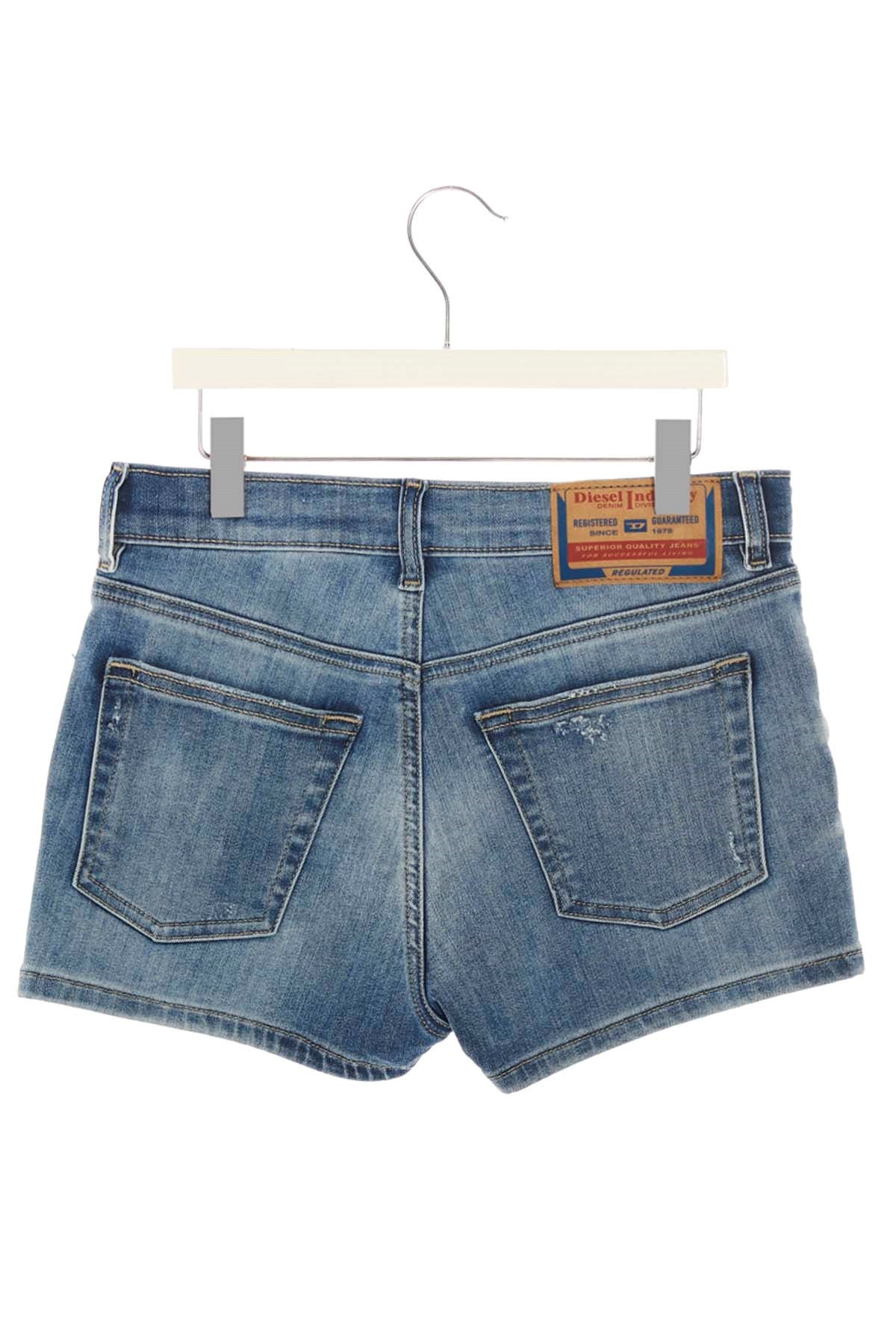 Diesel Pboyshort Denim Shorts In Blue