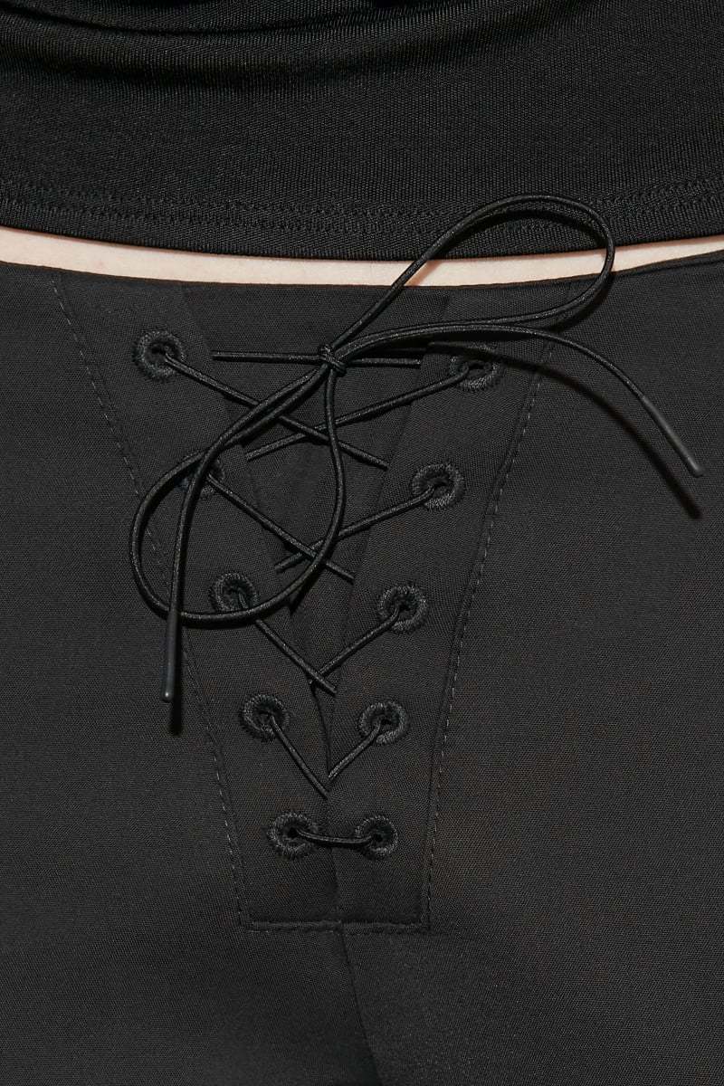 Misbhv Lace Up Casual Pants In Black