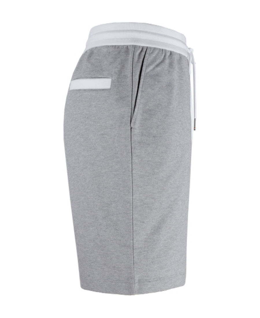 Thom Browne Panelled Cotton Track Shorts In Gray