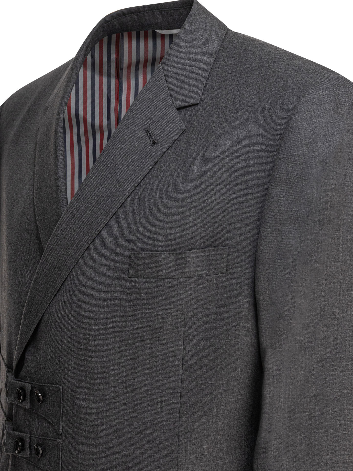 Thom Browne Long Sleeve Blazer In Gray