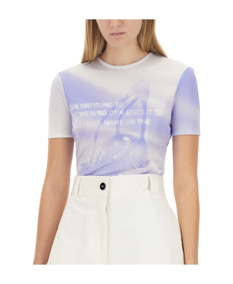Jil Sander Women T-shirt With Logo In White