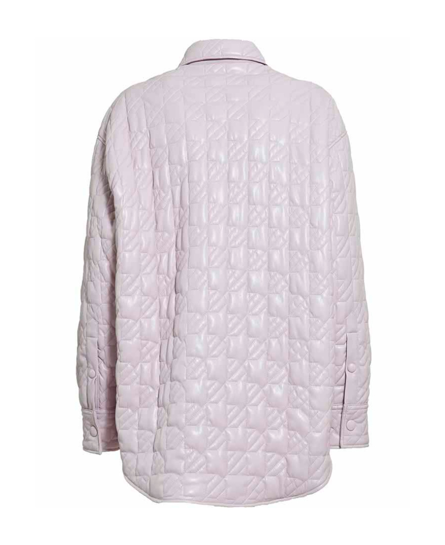 Msgm Diamond Press-stud Fastened Quilted Jacket In White