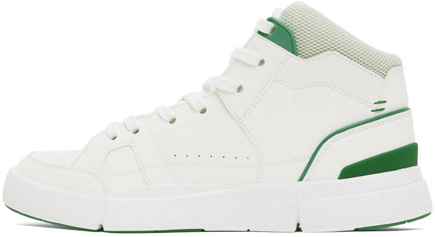 On Running On The Roger Clubhouse "white Green" Sneakers In White