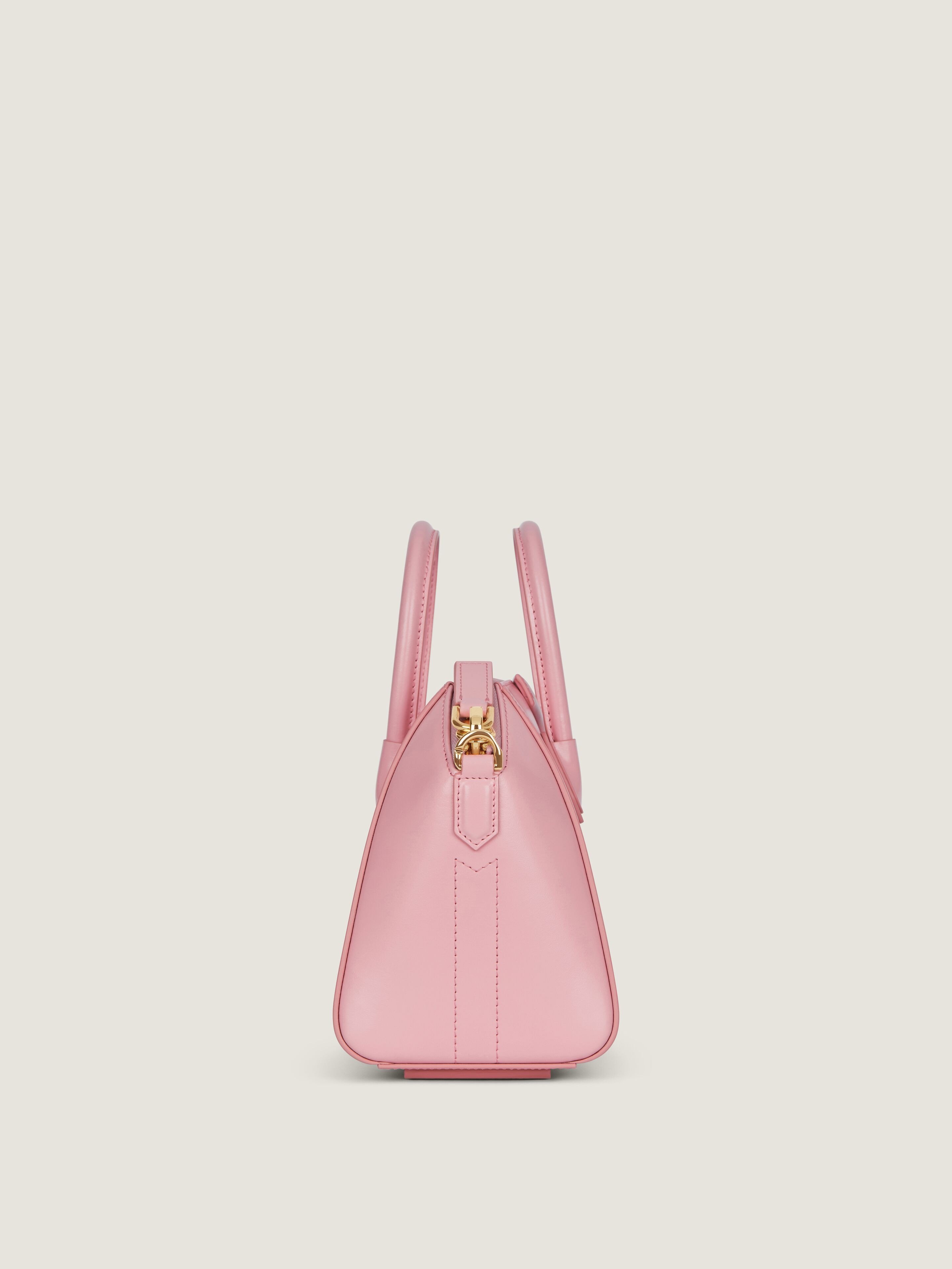 Givenchy Antigona Mini Top-handle Bag In Patent Leather In Pink