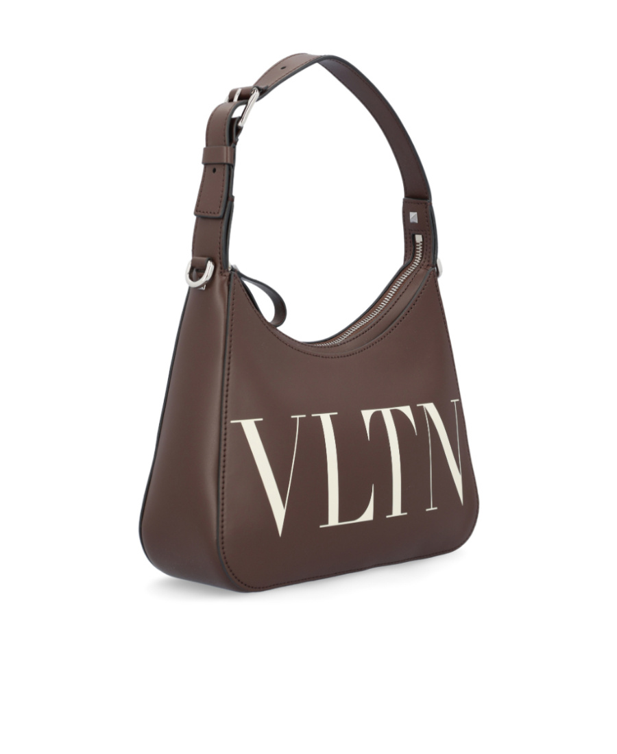 Valentino Vltn Hobo Tote Bag In Brown