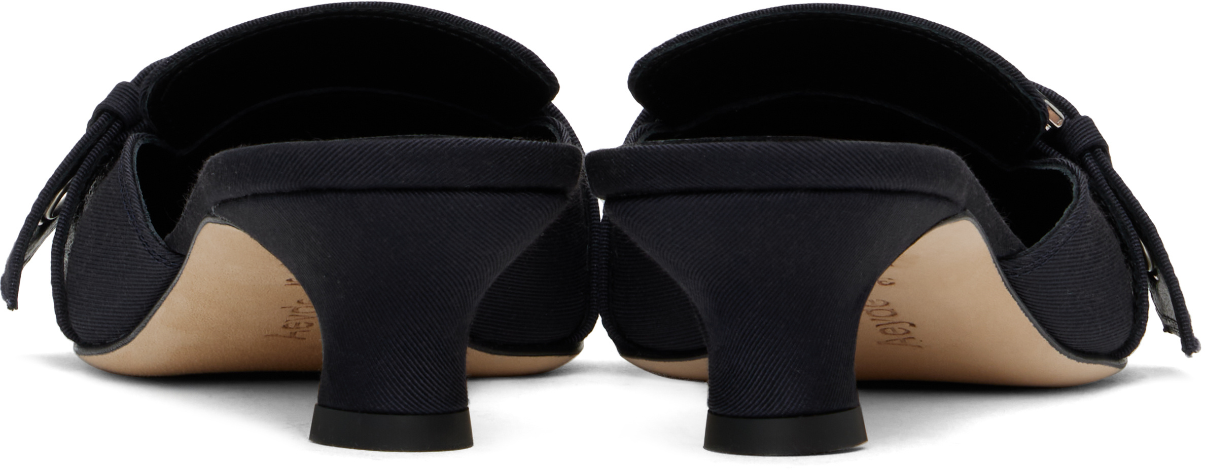 Aeyde 35mm Danielle Decorative-buckle Mules In Black
