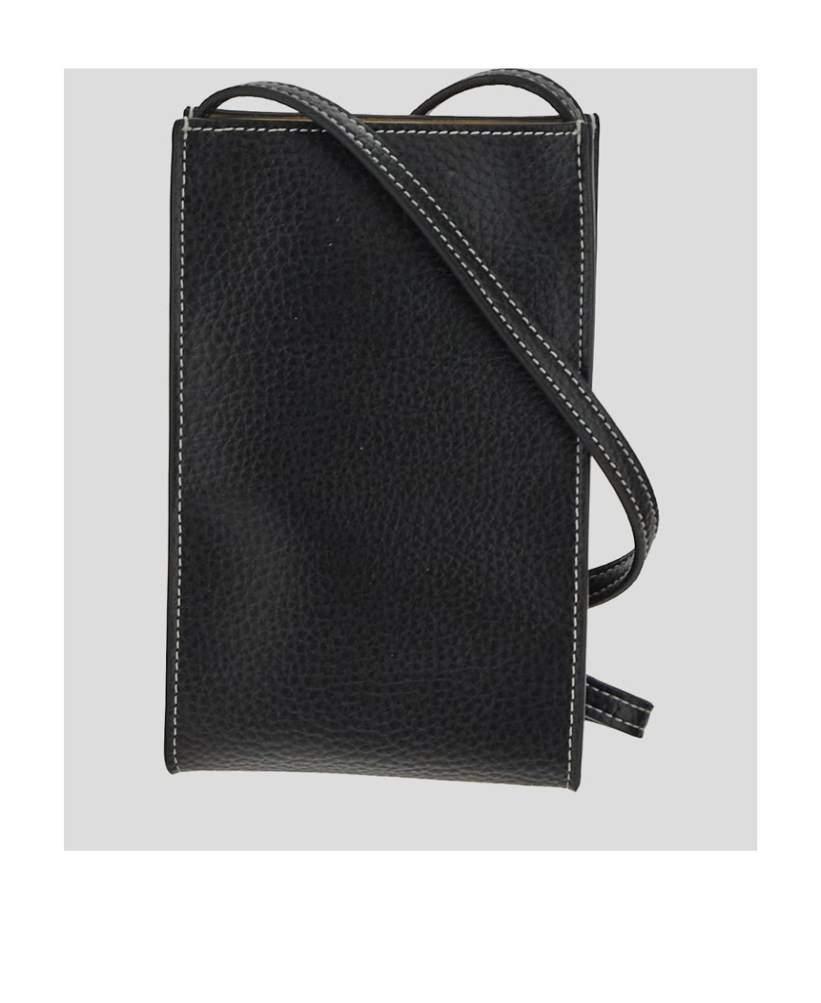 Stella Mccartney Logo Perforated Phone Pouch In Black