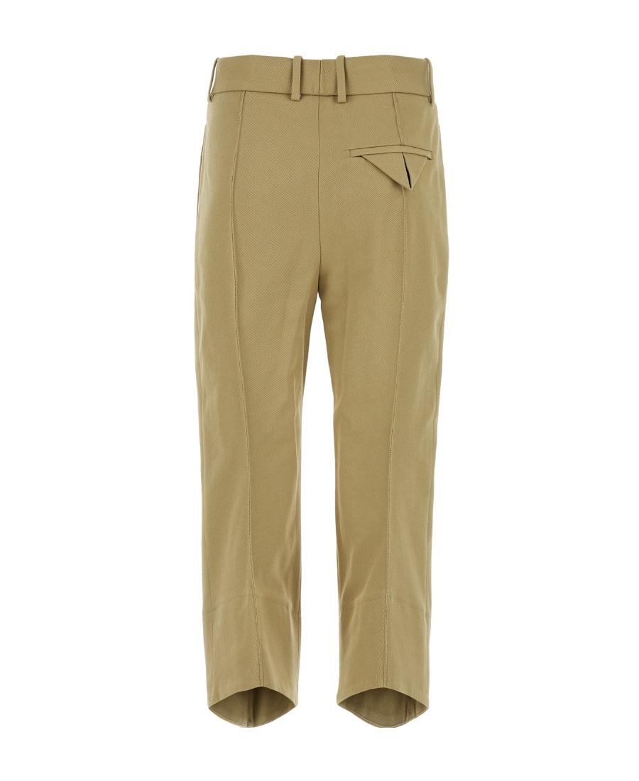 Bottega Veneta Cotton Twill Straight Pants In Green