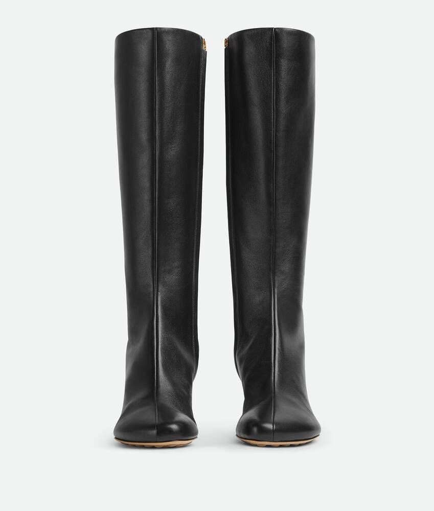 Bottega Veneta Lagoon Nappa Leather Knee-high Boots In Black