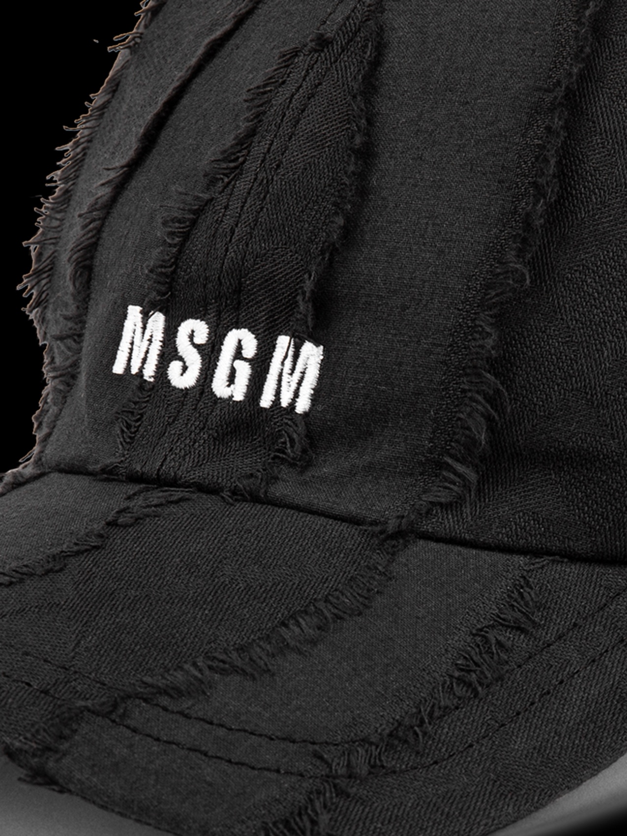 Msgm Logo Baseball Cap In Black