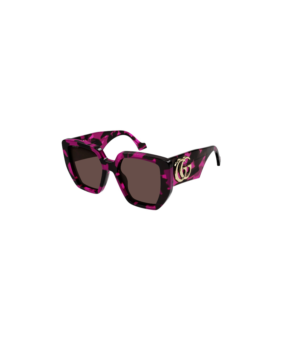 Gucci Logo-plaque Oversize Sunglasses In Black