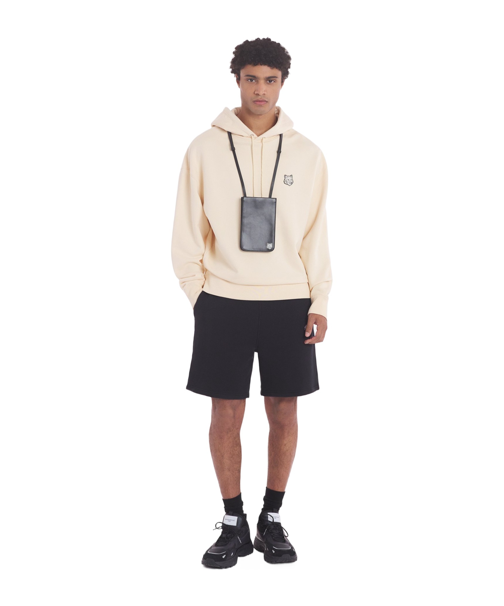 Maison Kitsuné Bold Fox Head Patch Oversize Hoodie In White