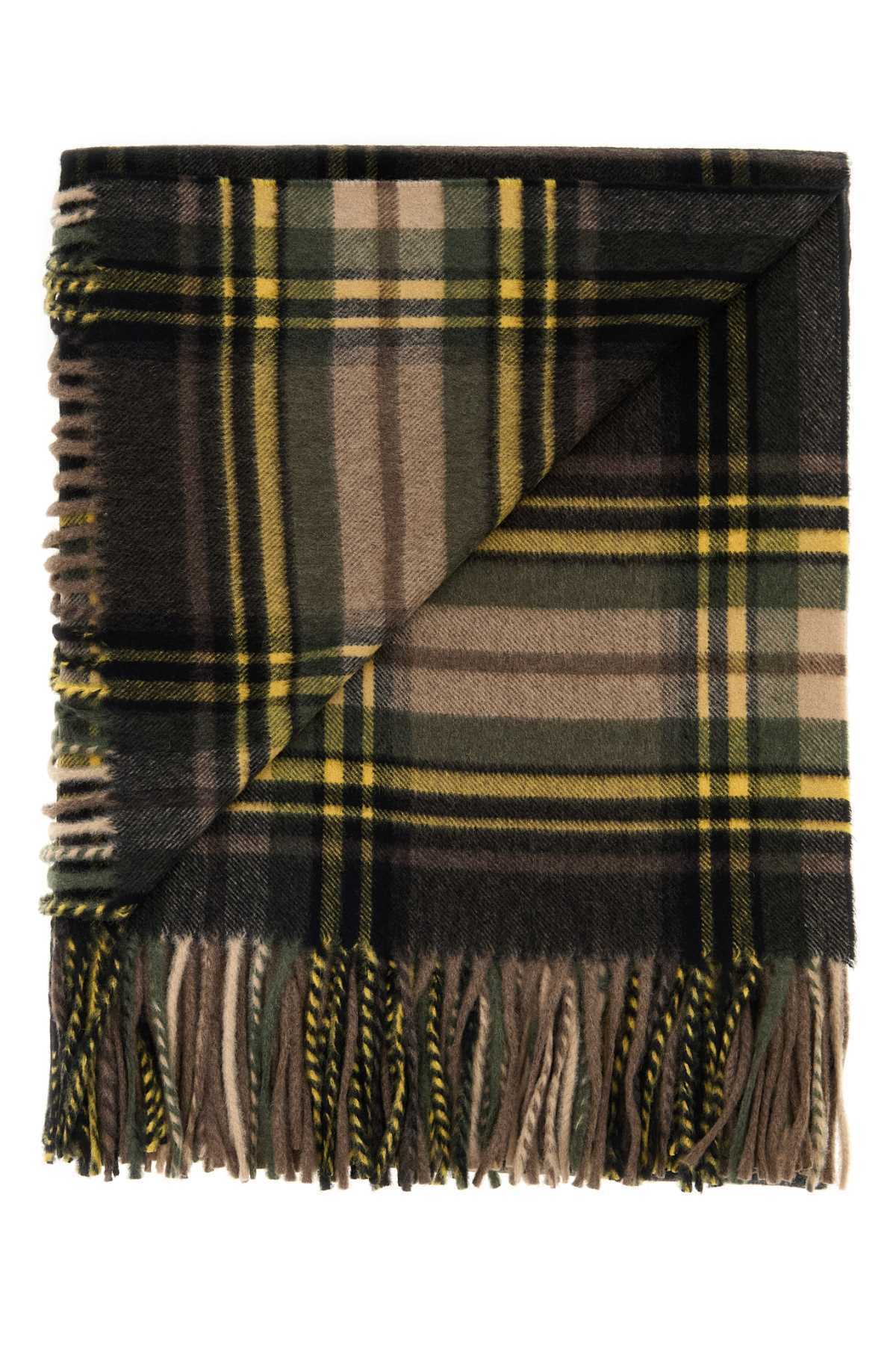 Saint Laurent Tassel Scarf In Brown