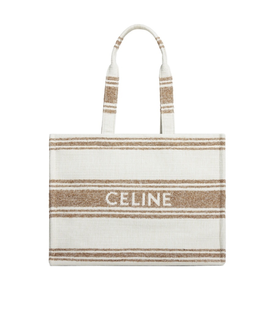 Celine Logo Handbag In White