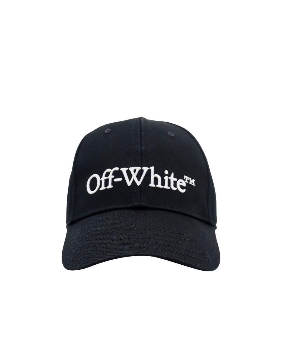 Off-white Logo Cotton Baseball Cap In Black