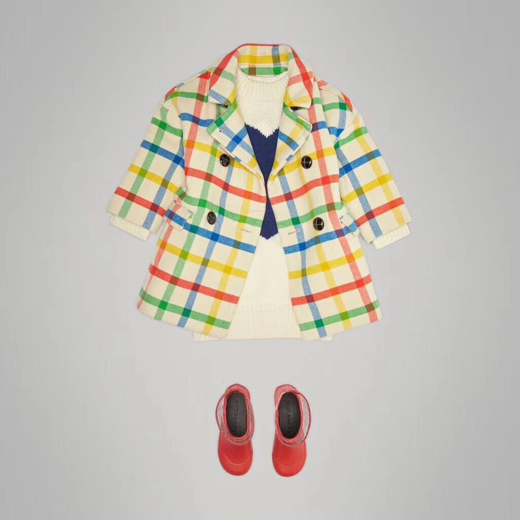 BURBERRY RAINBOW PLAID COAT