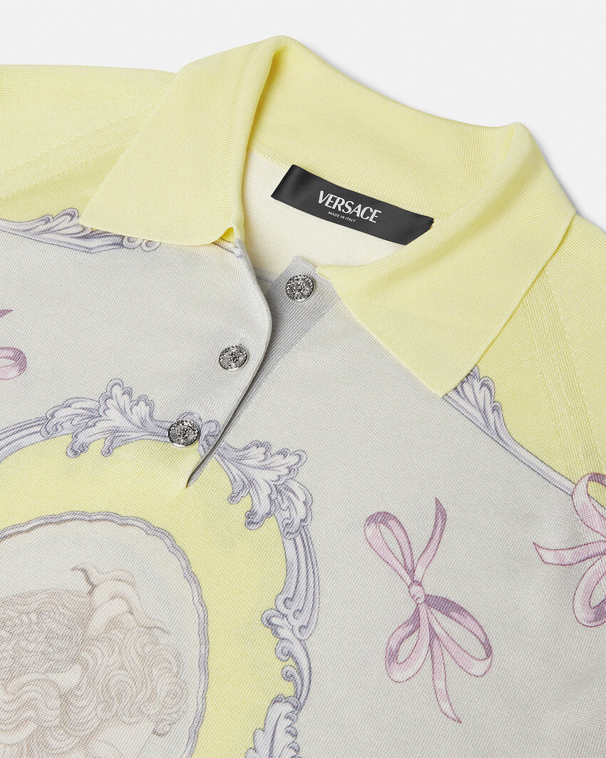Versace Cameo Long-sleeved Silk Shirt