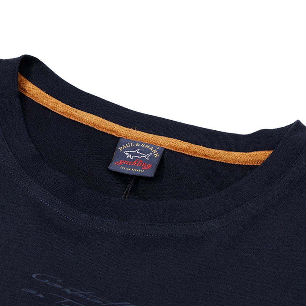 Shop Paul & Shark Logo Pattern T-shirt In Black