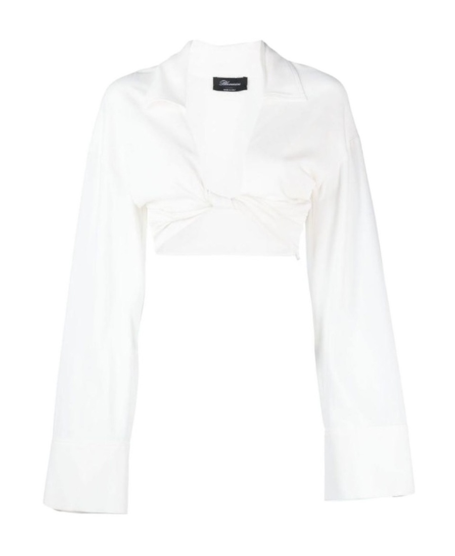 Blumarine Twisted Shirt In White