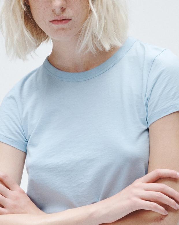 Rag & Bone The Slub Short Sleeve Tee In Blue