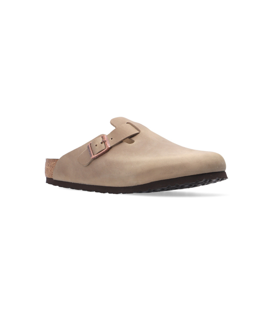 Birkenstock Round Head Exposed Heel Slippers In Brown