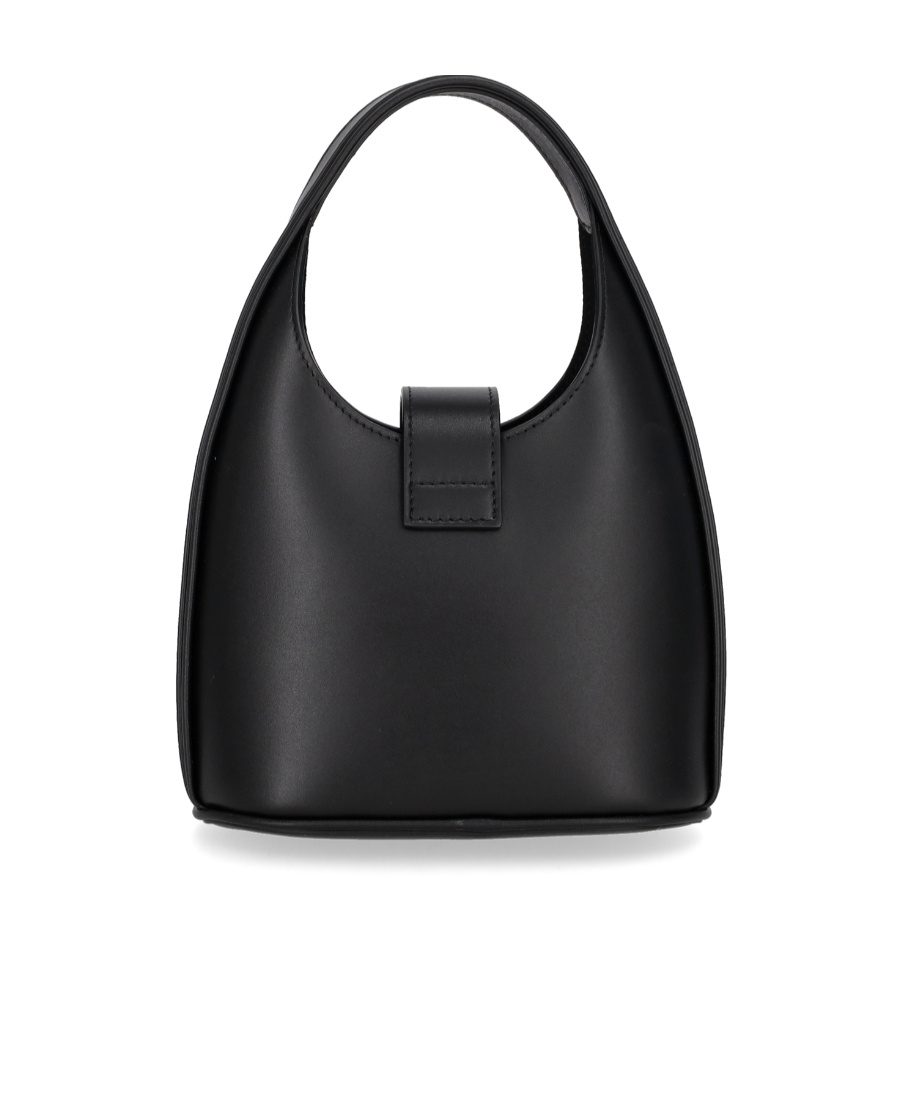Ferragamo Archive Gancio Leather Hobo Bag In Black
