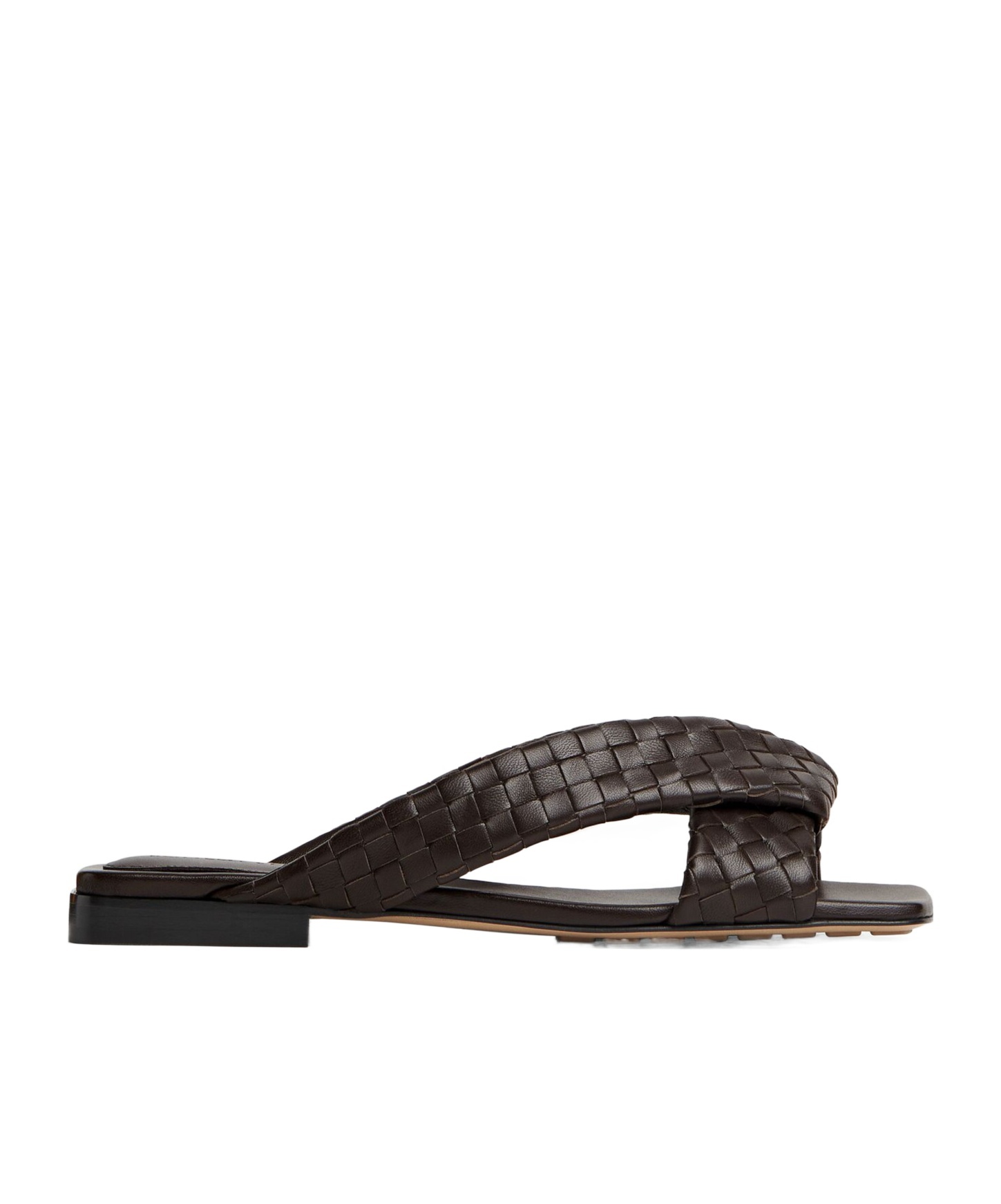 Bottega Veneta Riva Flat Mule In Brown