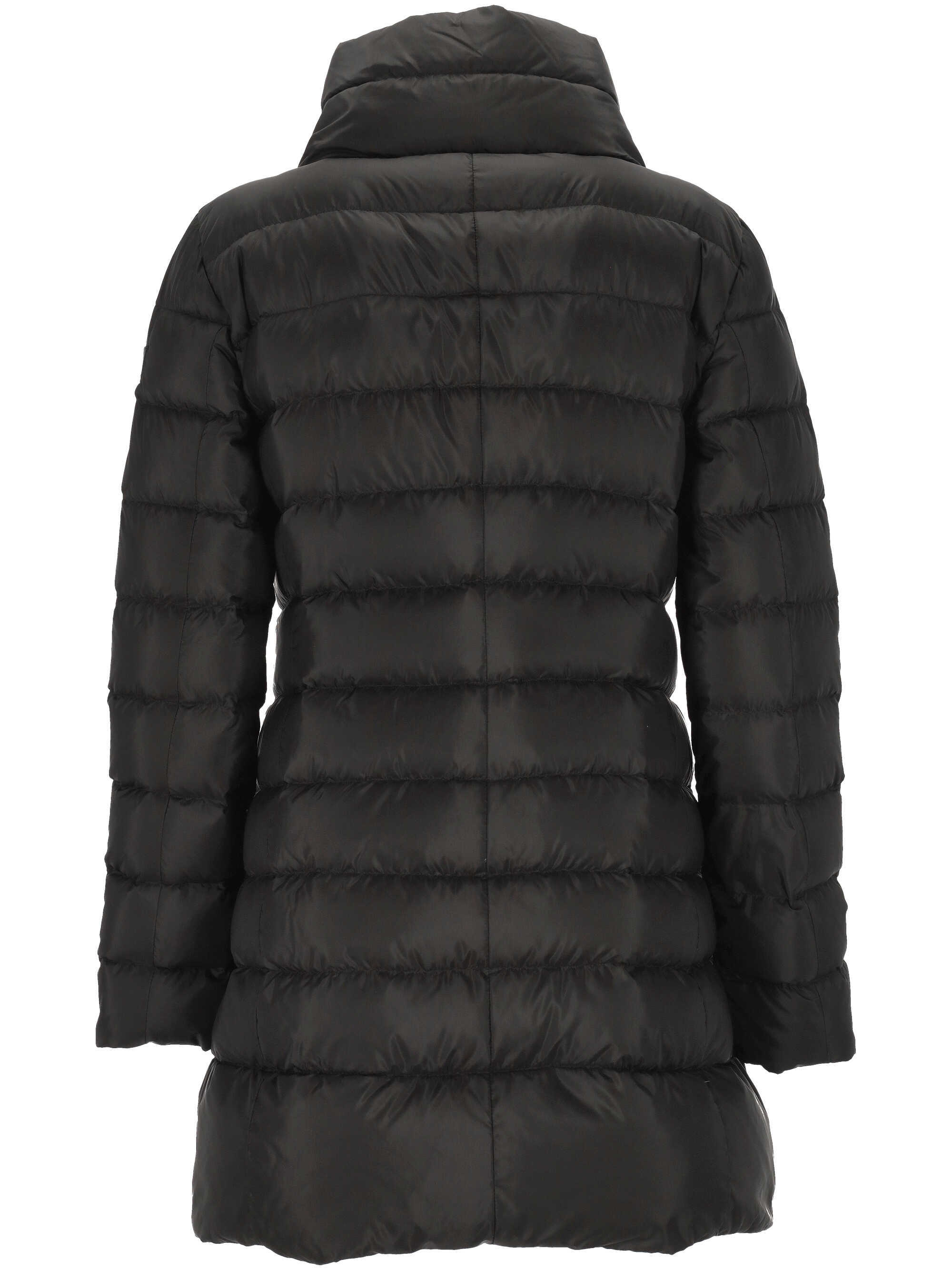 Peuterey Funnel-neck Padded Mid-length Coat In Gold
