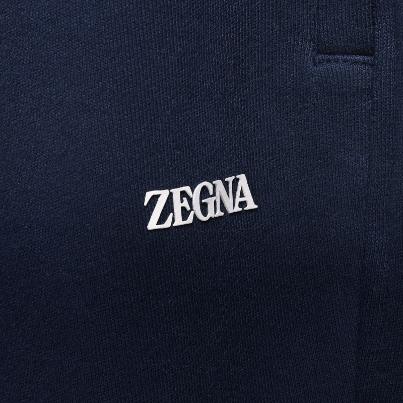 Zegna Logo Sports Pants In Blue