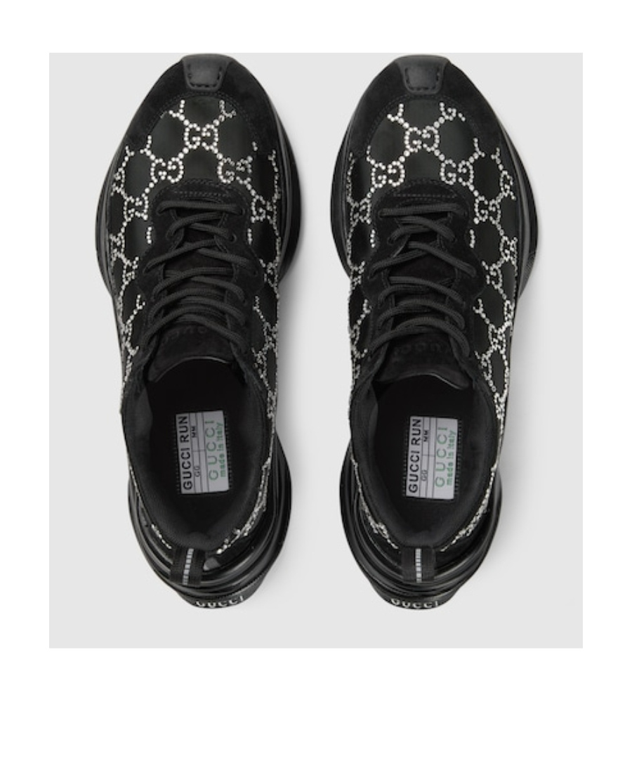 Gucci Run Gg Crystal Damensneaker In Black