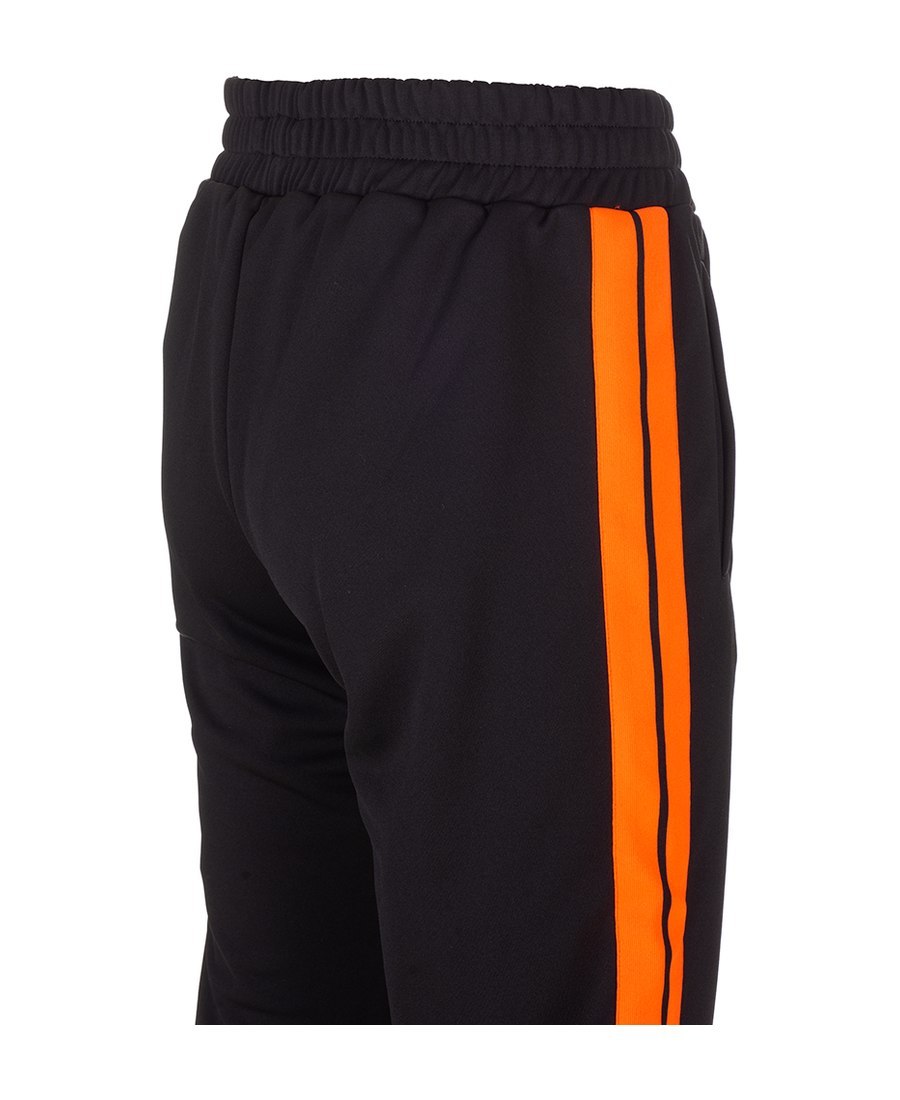 Palm Angels Logo-embroidered Knitted Trousers In Black