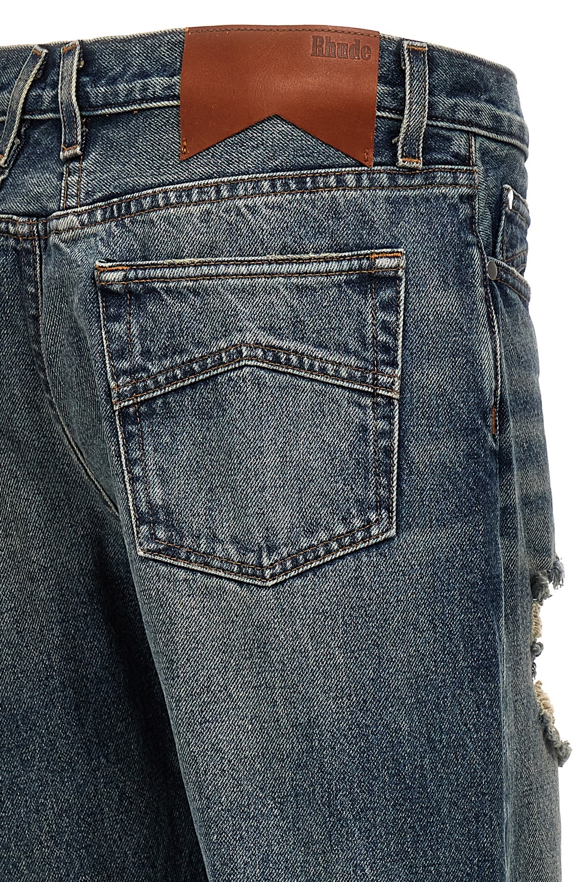 Rhude Beach Bum Loose-fit Jeans In Black
