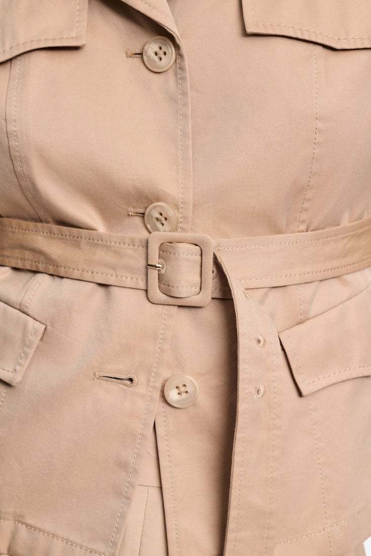 Dorothee Schumacher Trench Coat-blazer Hybrid In Brown