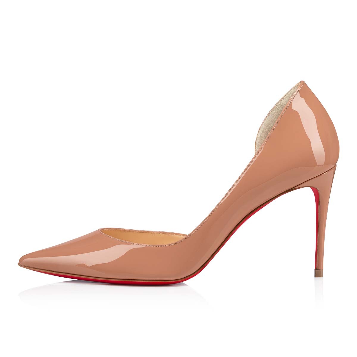 Christian Louboutin Iriza 85 Patent Pump In Nude