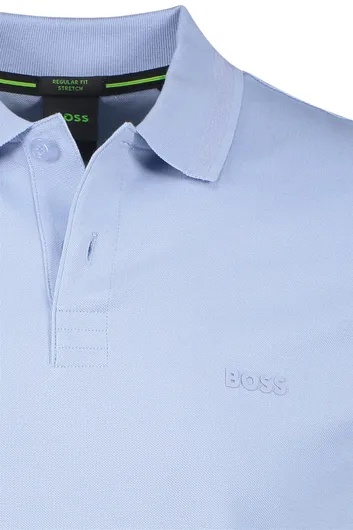 Hugo Boss Logo Pattern Polo Shirt In Blue